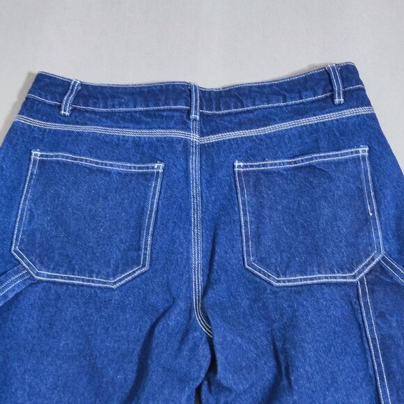 Refuge Denim carpenter jeans women's size 07 dark wash ink blue colour loose fit - Picture 4 of 12